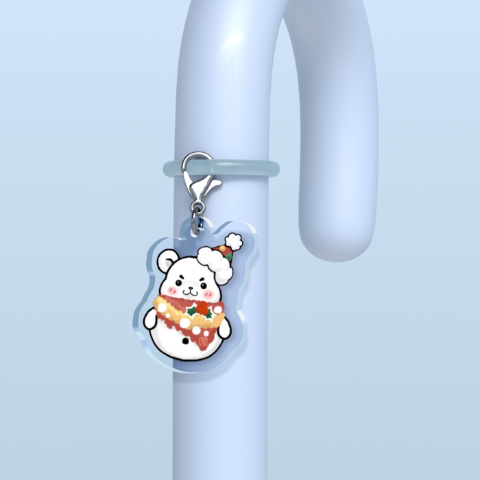 めじるしチャーム - 30 × 30mm(ゆきだるま)