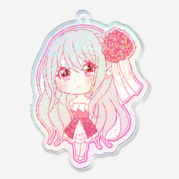 ホログラムアクリルキーホルダー - 70 × 70mm