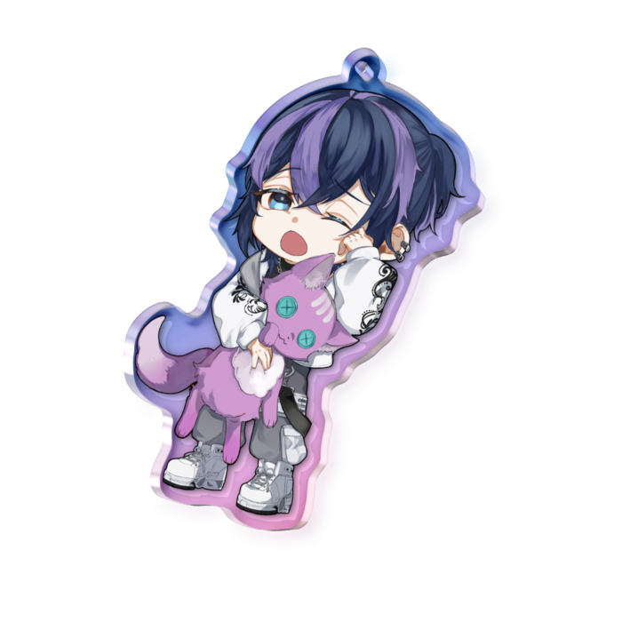 オーロラアクリルキーホルダー - 70 × 70mm