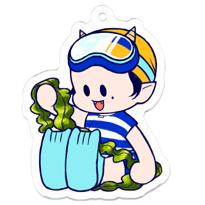 OSWR_アクリルキーホルダー(コーティングあり)_水着