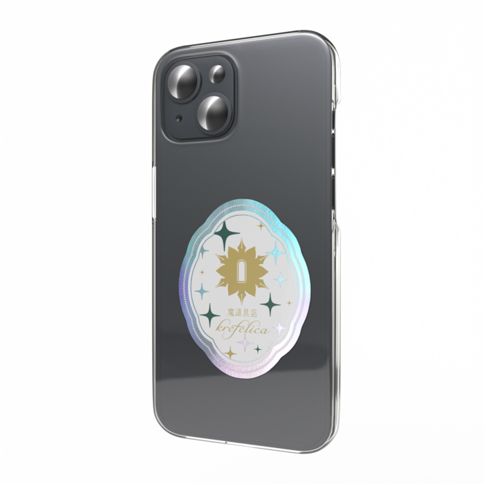 オーロラスマホステッカー[White] 