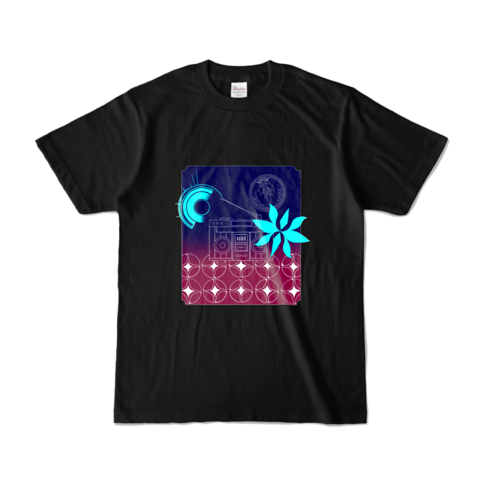 四季凪アキラカラーTシャツ - S - ブラック (濃色)(1)