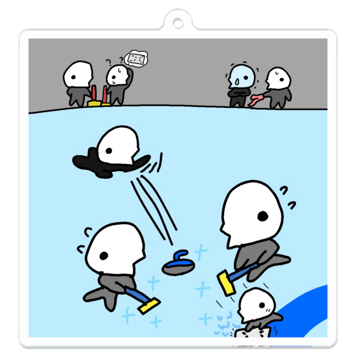 アクリルキーホルダー - 70 x 70 (mm) - スベスベにするなら任せろ〜‼︎ﾌｷﾌｷ