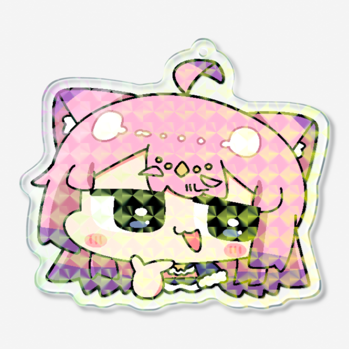 ドヤ顔ホログラムアクリルキーホルダー - 70 × 70mm