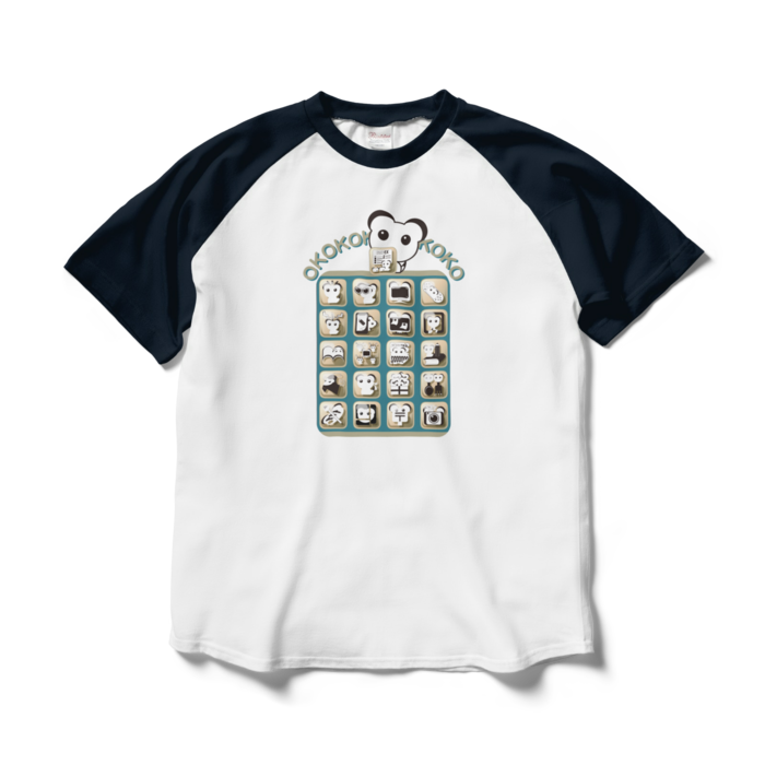 ラグランTシャツ - L - ホワイト×ネイビー