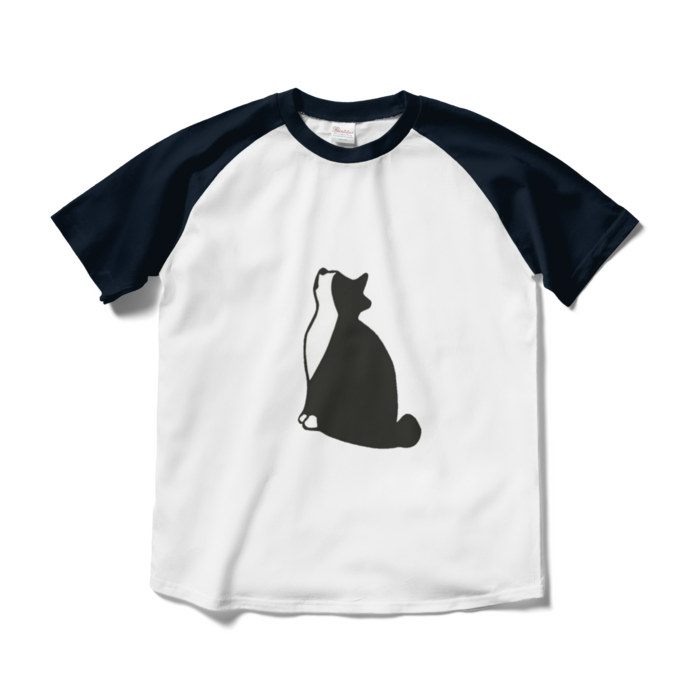 ラグランTシャツ - M - ホワイト×ネイビー