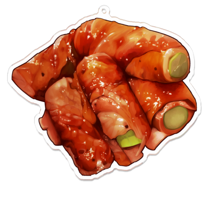 あすぱらべーこんのアクリルキーホルダー - 100 x 100 (mm)