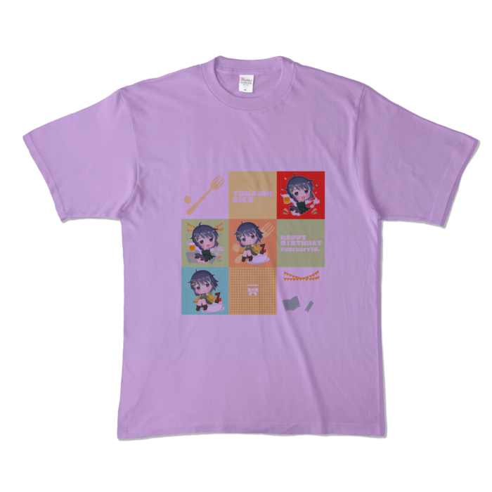 カラーTシャツ - XL - ライトパープル (淡色)
