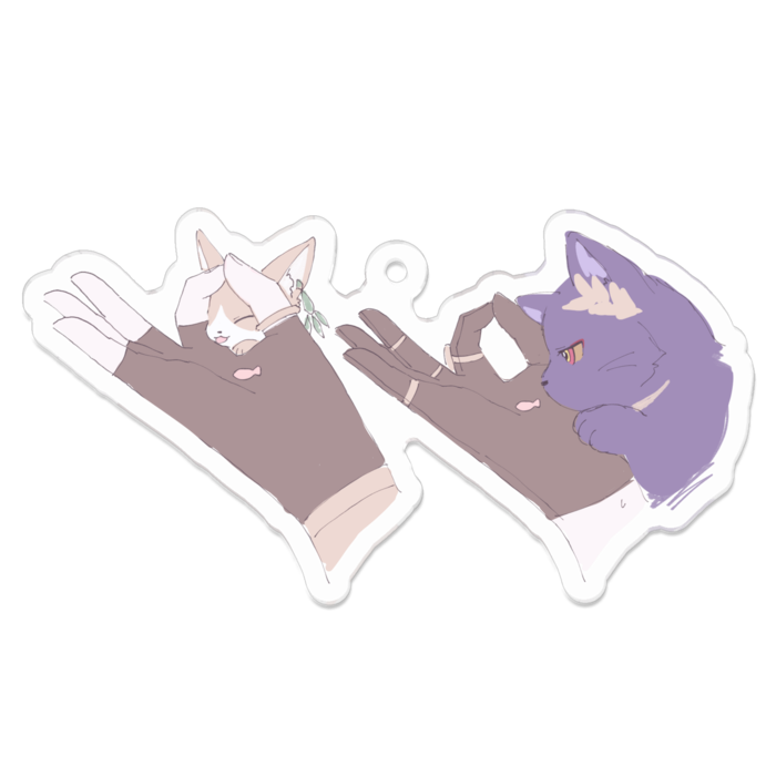 アクリルキーホルダー - 70 x 70 (mm)