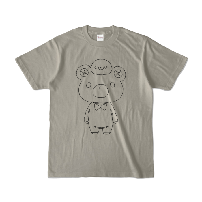 まんじゅうカラーTシャツ - S - シルバーグレー (淡色)