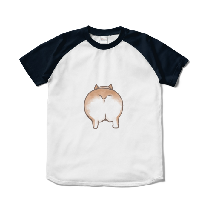 ラグランTシャツ - S - ホワイト×ネイビー