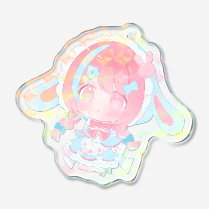 ホログラムアクリルキーホルダー - 50 × 50mm