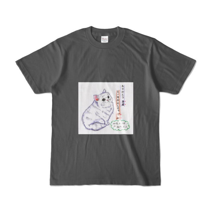 カラーTシャツ(濃色) - S - 正面 - チャコール