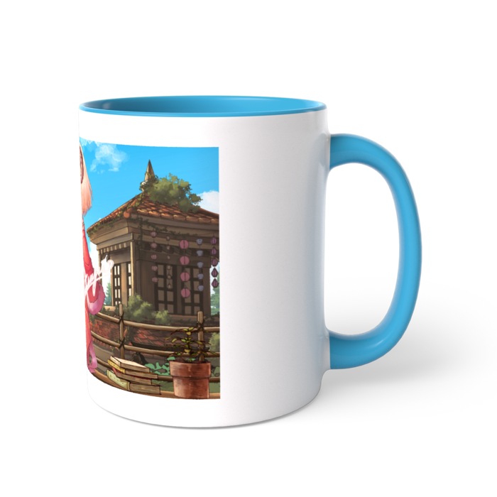 ひつじ(朝)マグカップ-ツートンカラーマグカップ