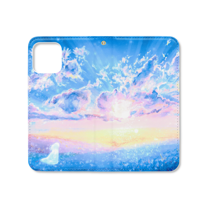 手帳型iPhoneケース(ベルトなし) - iPhone12 / 12 Pro - ストラップ穴 あり