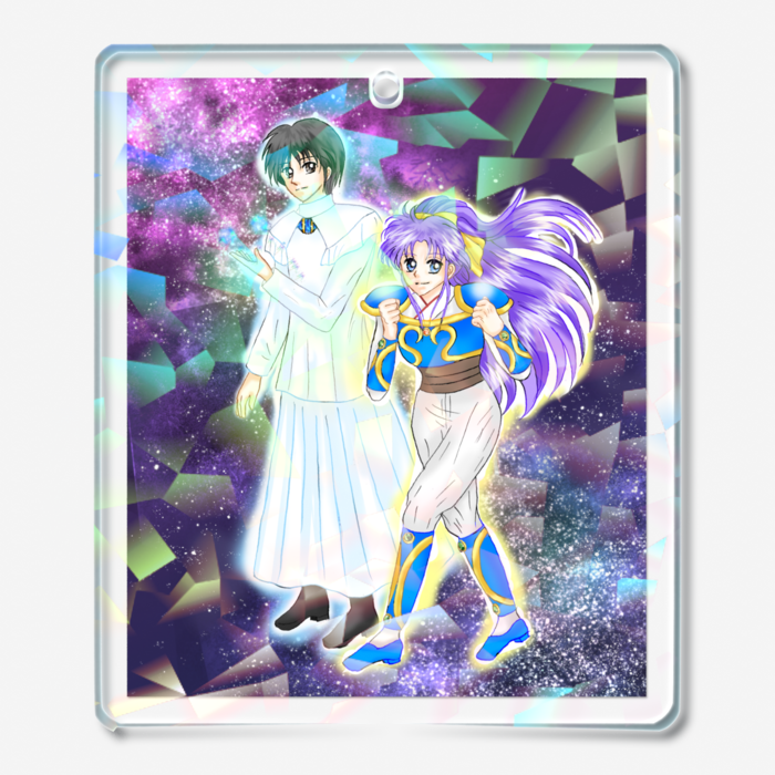 ホログラムアクリルキーホルダー - 50 × 50mm