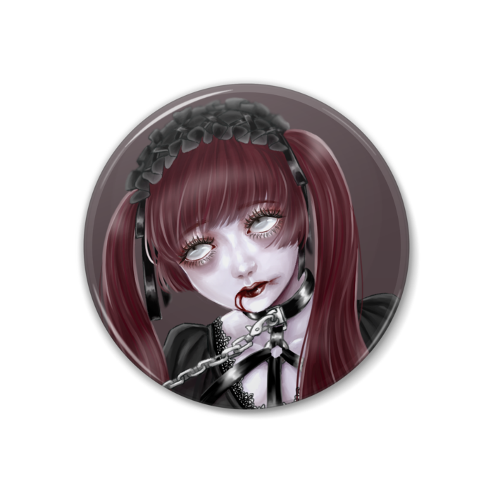 飼育ゾンビ少女 缶バッジ Akazome Shop Booth