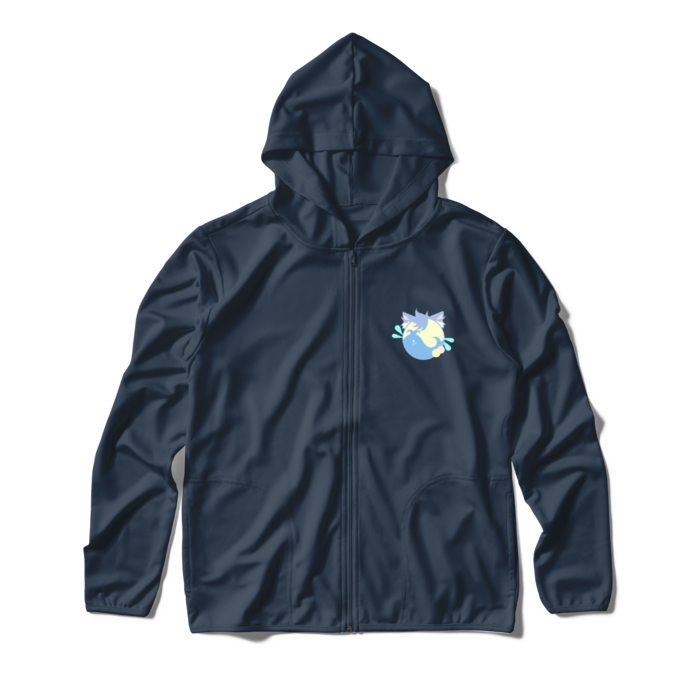 月海塩ジップパーカー - M - ネイビー