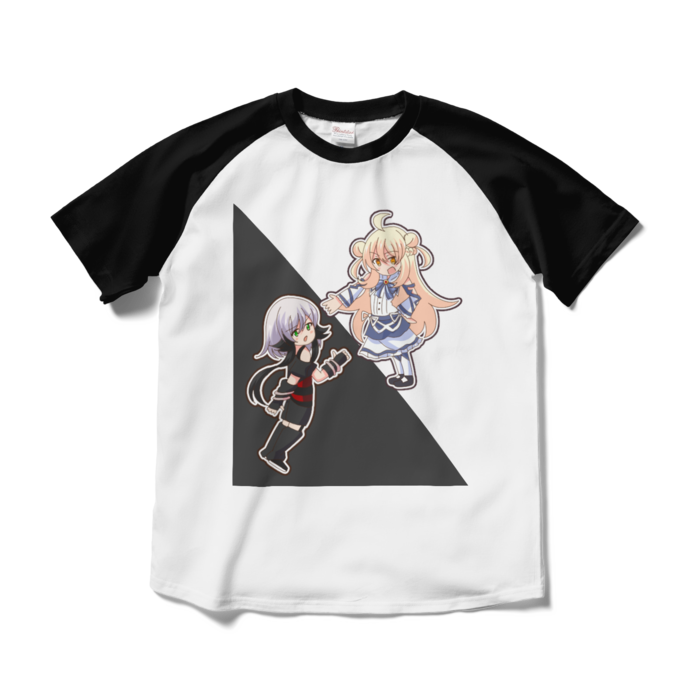 ラグランTシャツ - M - ホワイト×ブラック