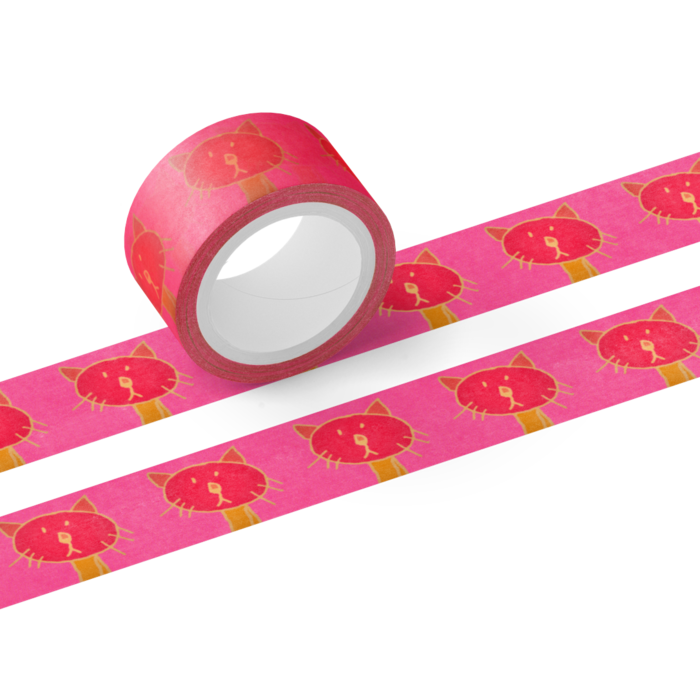 背景色ピンク・マスキングテープ - テープ幅 20mm