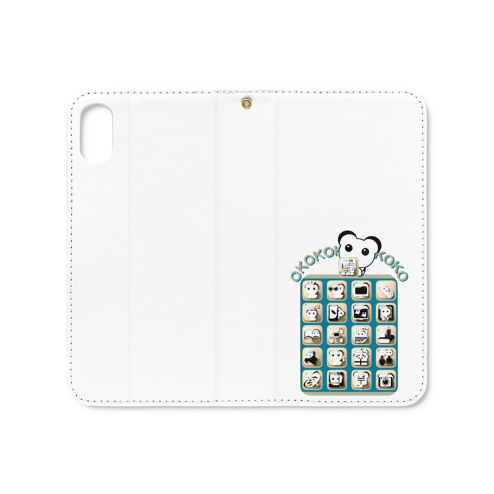 手帳型iPhoneケース（ベルトなし） - iPhone XS / X - ストラップ穴 あり