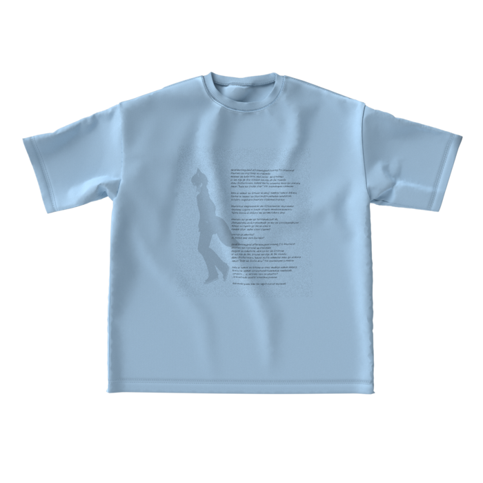 ビッグシルエットTシャツ - L - アシッドブルー