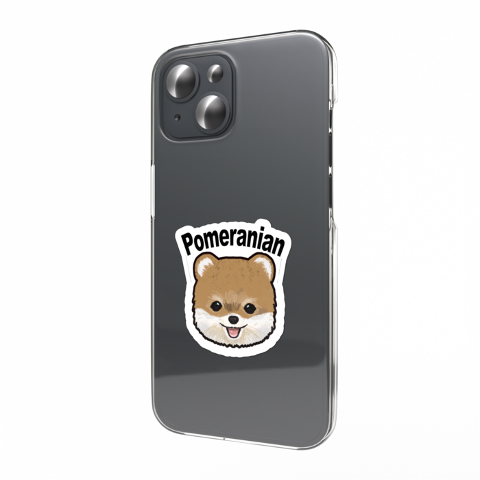 わんこフェイスステッカー（ポメラニアン）