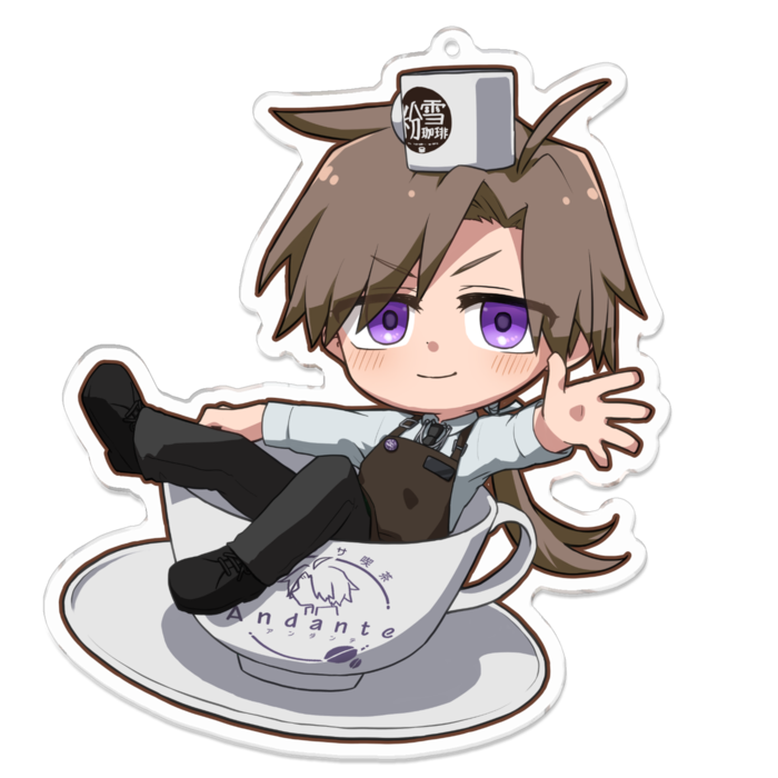 アクリルキーホルダー - 100 x 100 (mm)粉雪