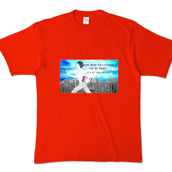 カラーTシャツ - XL - レッド (濃色)