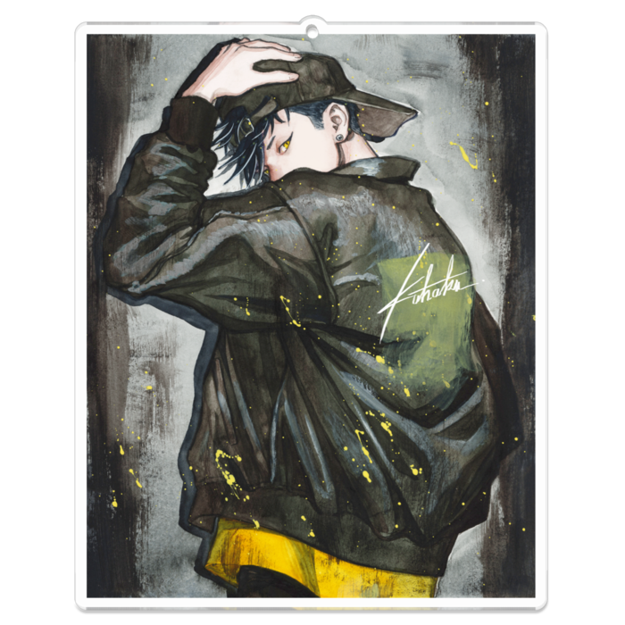 ④-B、暁くん『水彩』ヴィンテージ　アクリルキーホルダー - W100 × 100mm 以内