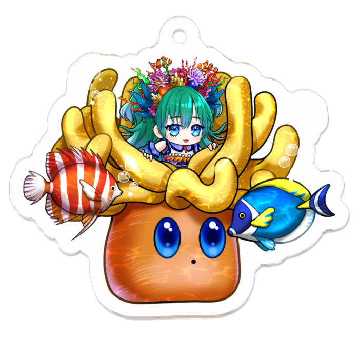 アクリルキーホルダー(コーティング) - 50 x 50 (mm)