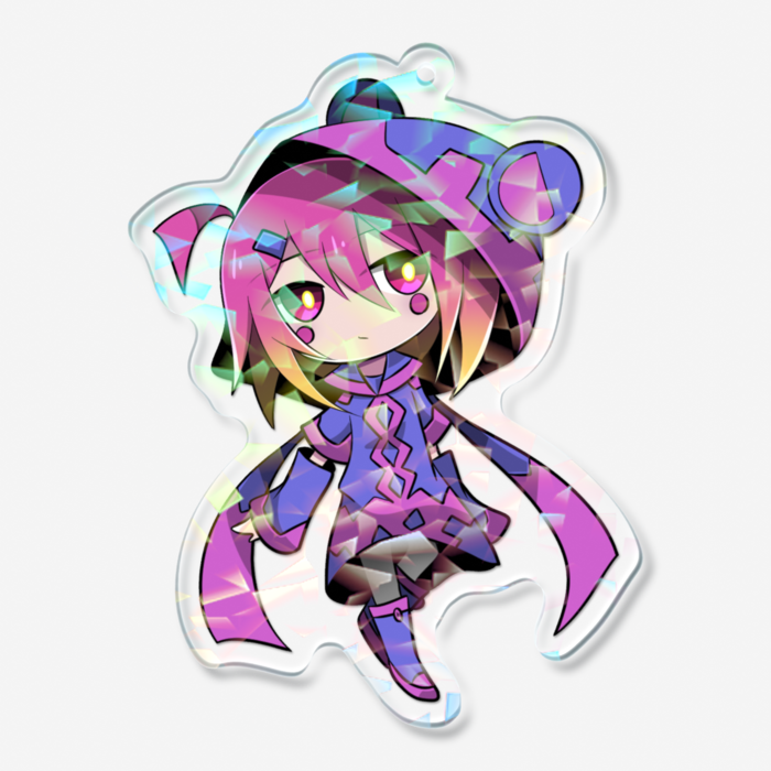 ホログラムアクリルキーホルダー - 70 × 70mm