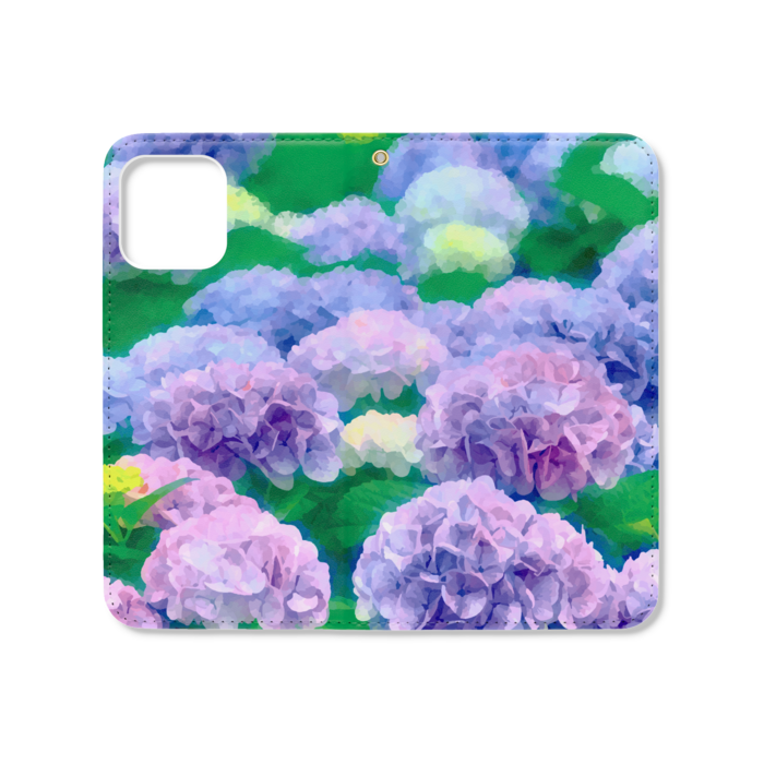 手帳型iPhoneケース(ベルトなし) - iPhone12 / 12 Pro - ストラップ穴 あり