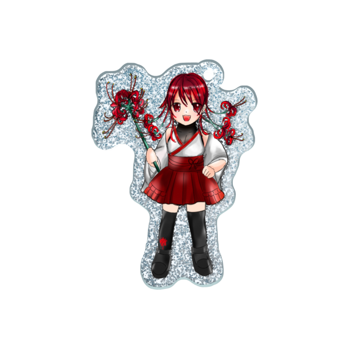 ラメアクリルキーホルダー - 50 × 50mm