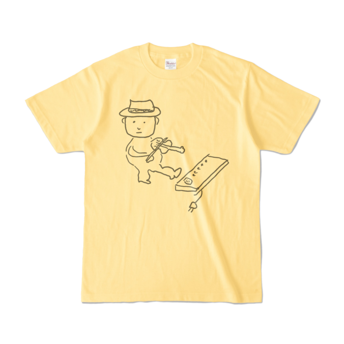 Tシャツ - S - ライトイエロー (淡色)-キャラ大