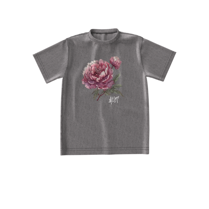 ビッグシルエットTシャツ（グレー） - S - 正面