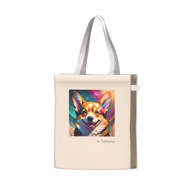 ツートンカラーバッグ - ホワイト - W34 × H41 × D14cm