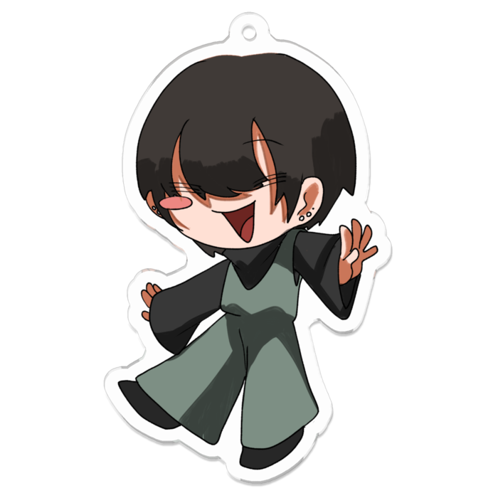 お私服アクリルキーホルダー - 70 x 70 (mm)