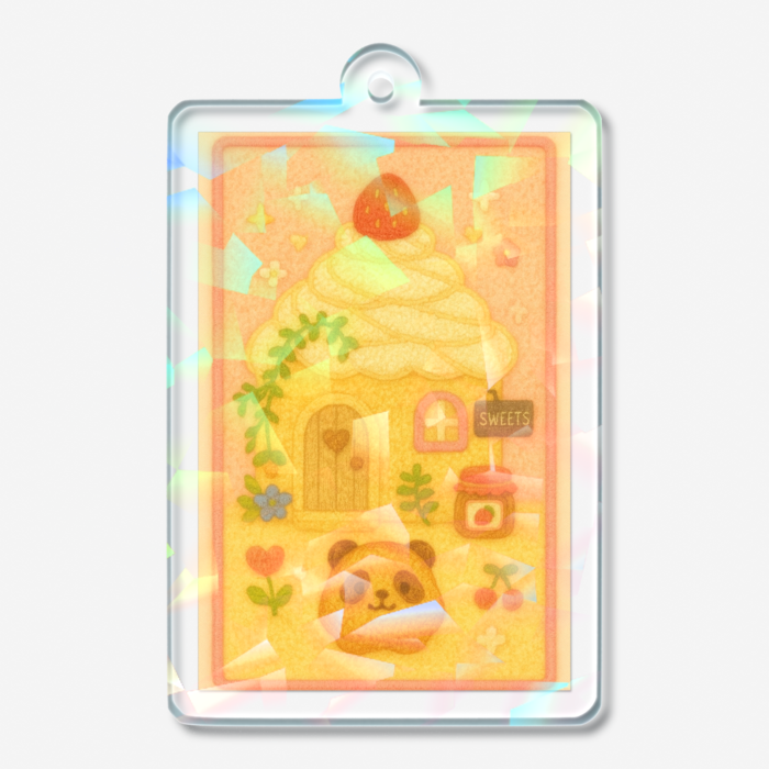 ホログラムアクリルキーホルダー - 50 × 50mm