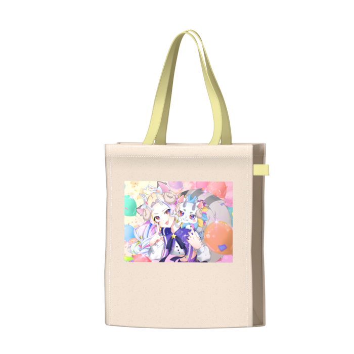 ツートンカラーバッグ - イエロー - W34 × H41 × D14cm