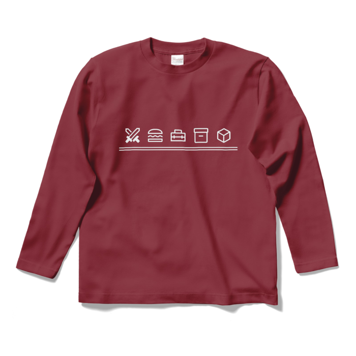 ロングスリーブTシャツ - S - 祭(バーガンディ)