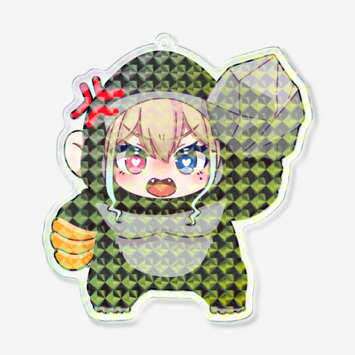 ホログラムアクリルキーホルダー - 100 × 100mm