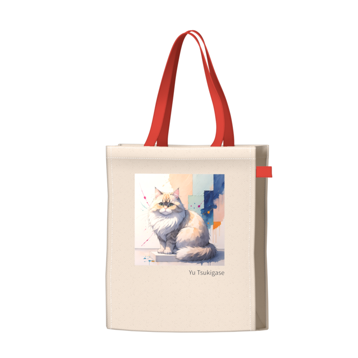 ツートンカラーバッグ - レッド - W34 × H41 × D14cm