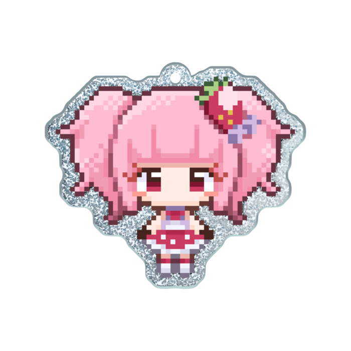 ラメアクリルキーホルダー - 50 × 50mm