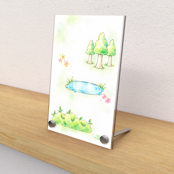 ミニマムアート「森の小さな記憶」アクリルフォトパネル - 縦100 × 148mm