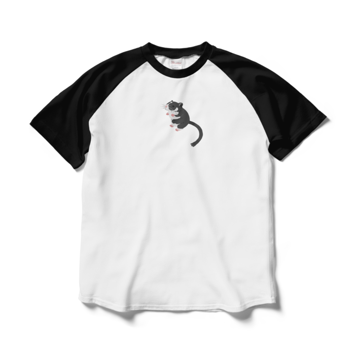 ラグランTシャツ - L - ホワイト×ブラック