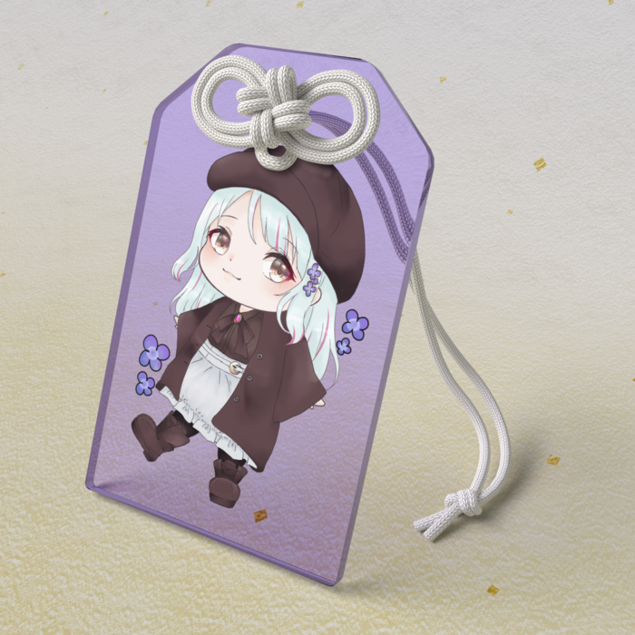 アクリルお守り紫 - 50 × 80mm