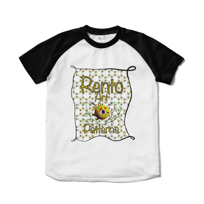 ラグランTシャツ - S - ホワイト×ブラック