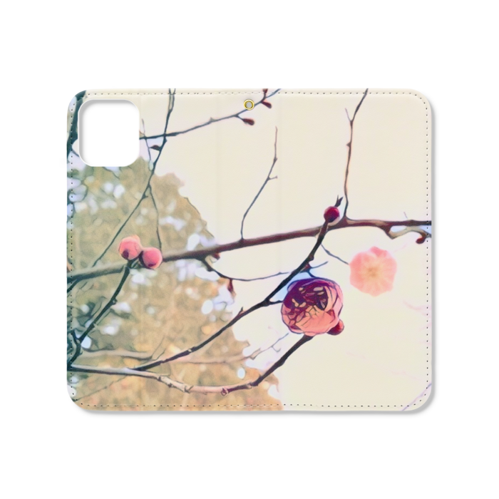 手帳型iPhoneケース(ベルトなし) - iPhone 11 - ストラップ穴 あり (冬)