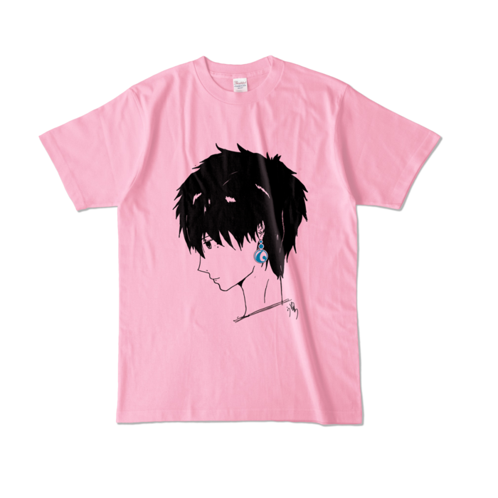 カラーTシャツ - L - ピーチ (淡色)